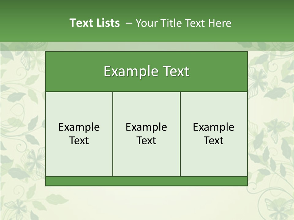 A Green Background With Leaves On It PowerPoint Template