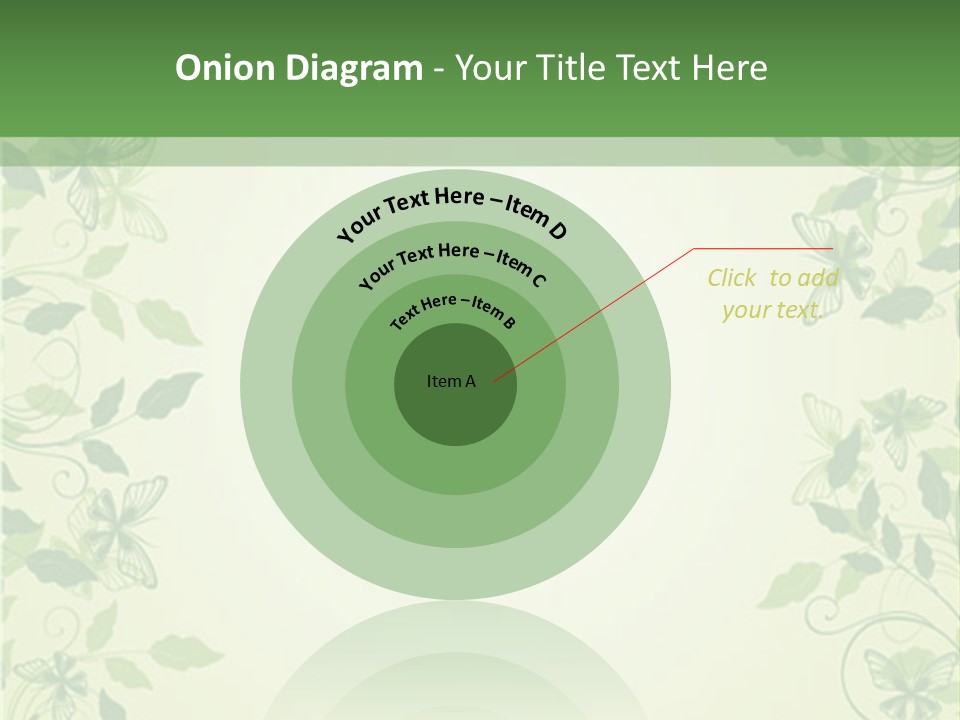 A Green Background With Leaves On It PowerPoint Template