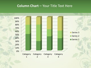 A Green Background With Leaves On It PowerPoint Template
