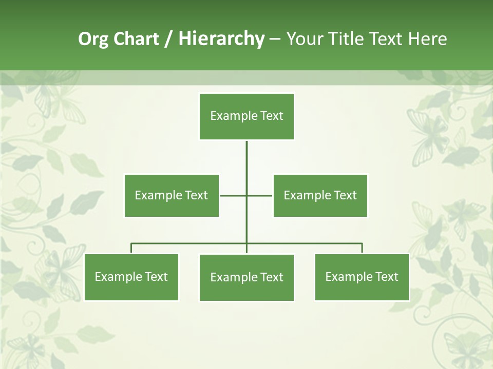 A Green Background With Leaves On It PowerPoint Template