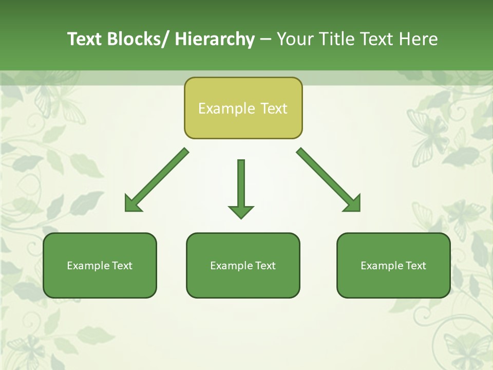 A Green Background With Leaves On It PowerPoint Template