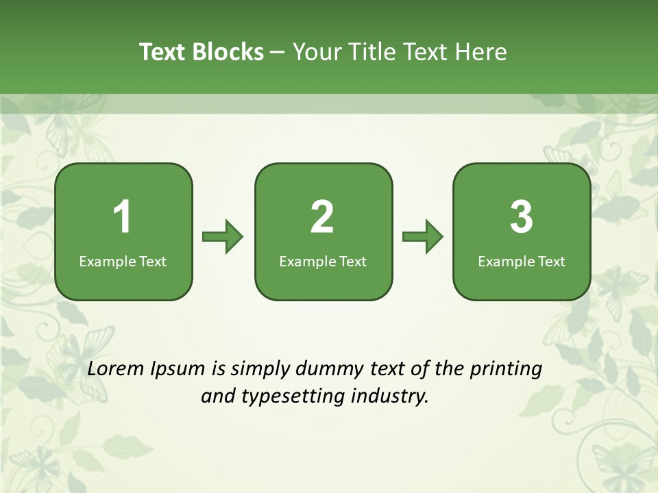 A Green Background With Leaves On It PowerPoint Template