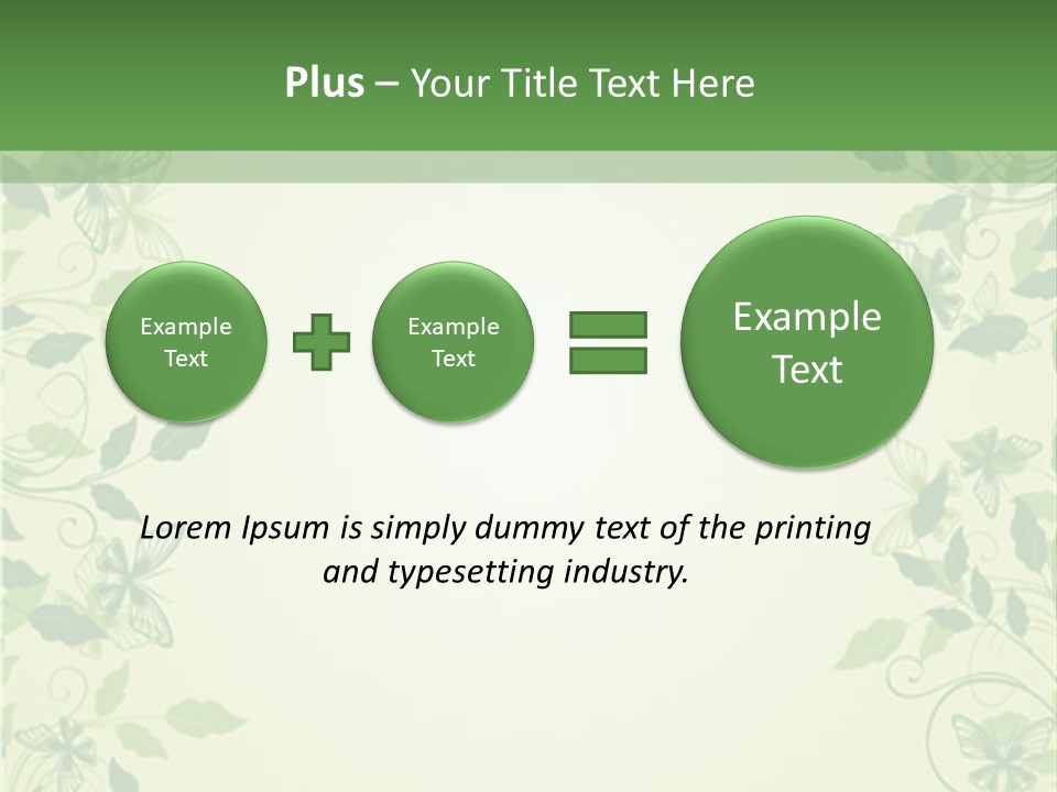 A Green Background With Leaves On It PowerPoint Template