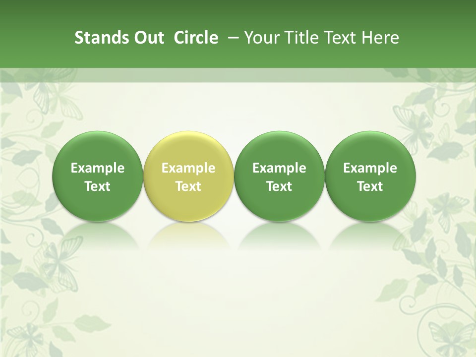 A Green Background With Leaves On It PowerPoint Template