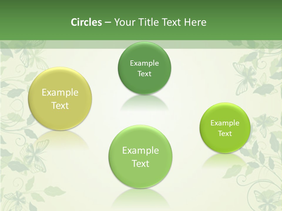 A Green Background With Leaves On It PowerPoint Template