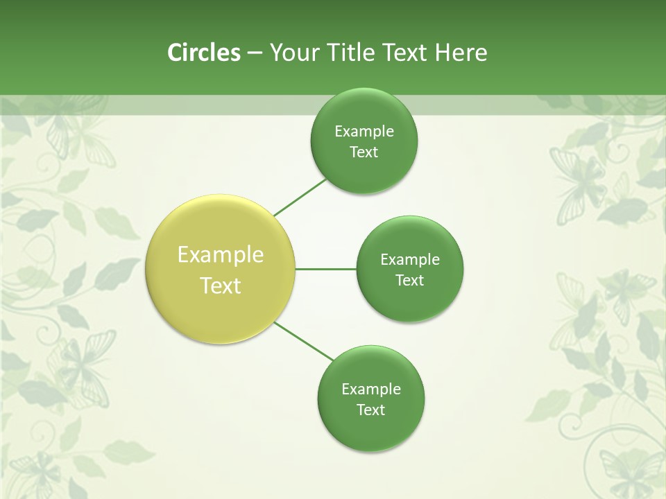 A Green Background With Leaves On It PowerPoint Template