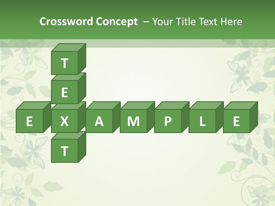 A Green Background With Leaves On It PowerPoint Template