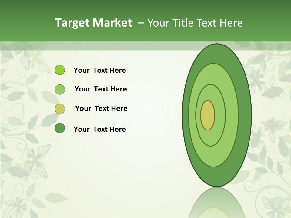 A Green Background With Leaves On It PowerPoint Template