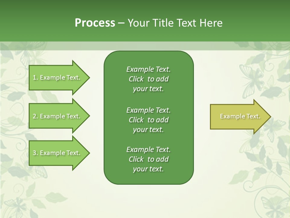 A Green Background With Leaves On It PowerPoint Template