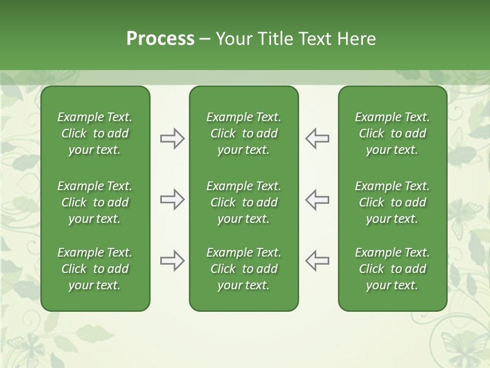 A Green Background With Leaves On It PowerPoint Template