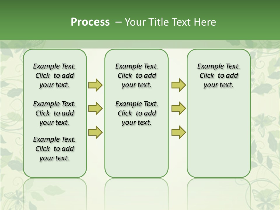 A Green Background With Leaves On It PowerPoint Template