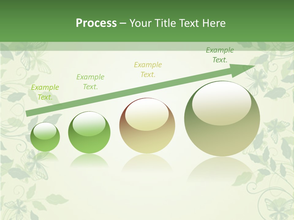 A Green Background With Leaves On It PowerPoint Template