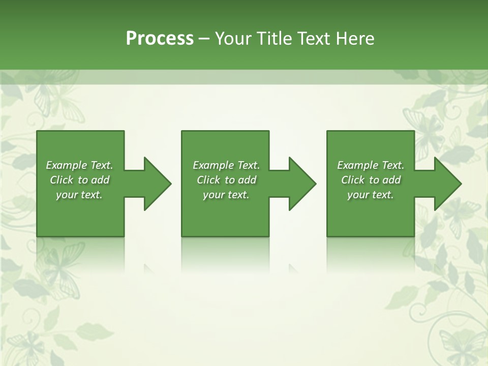 A Green Background With Leaves On It PowerPoint Template