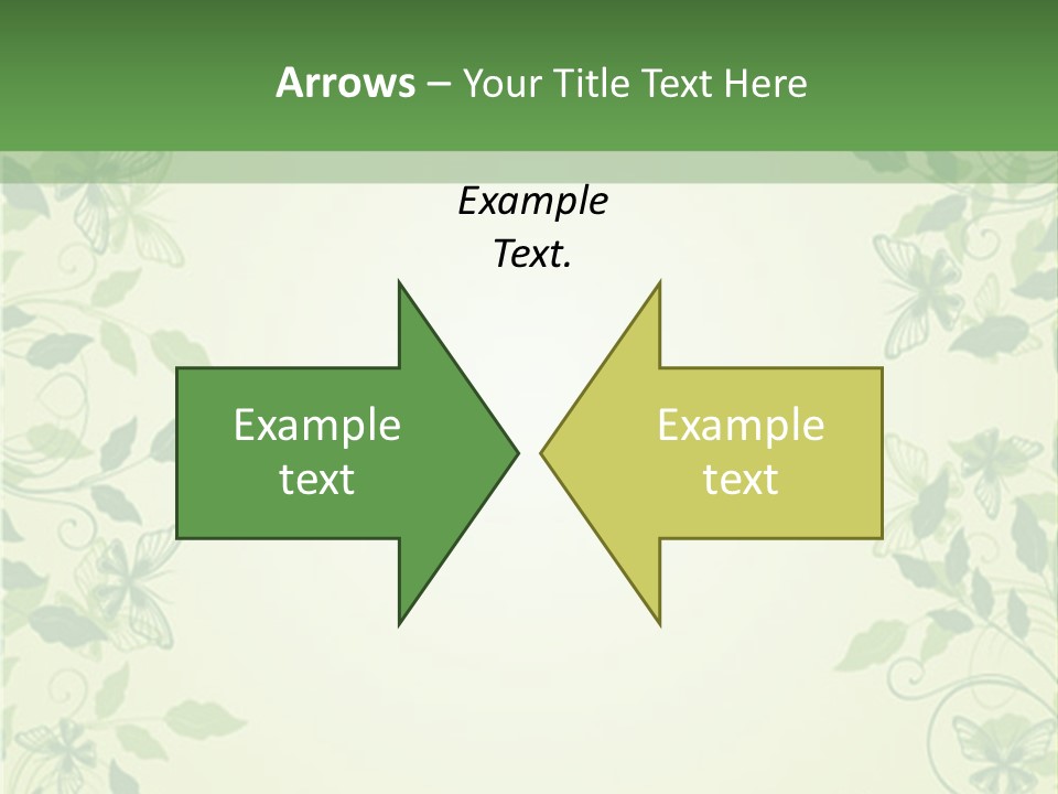 A Green Background With Leaves On It PowerPoint Template