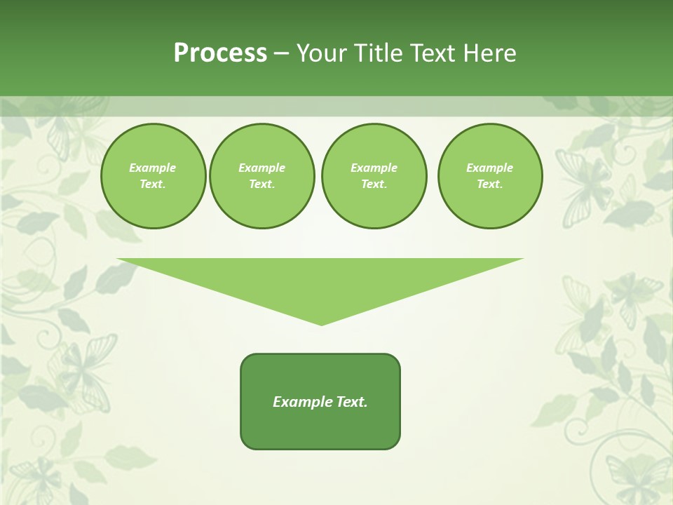 A Green Background With Leaves On It PowerPoint Template