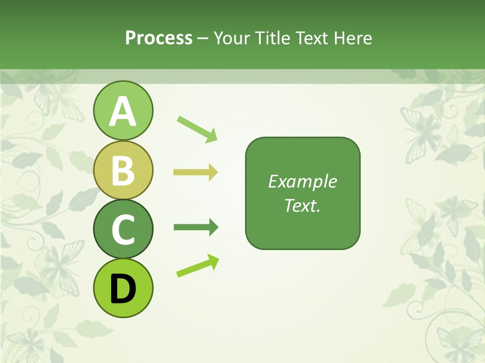 A Green Background With Leaves On It PowerPoint Template