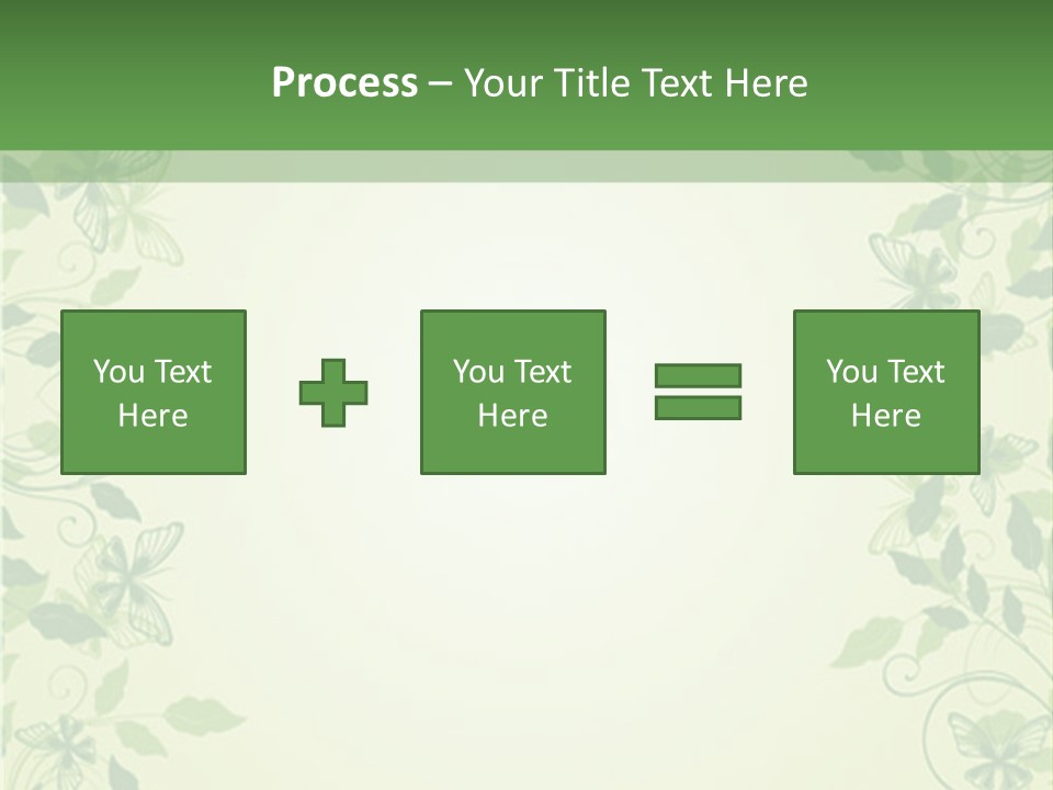 A Green Background With Leaves On It PowerPoint Template