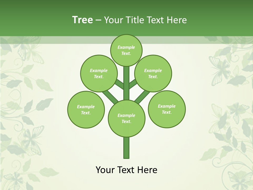A Green Background With Leaves On It PowerPoint Template