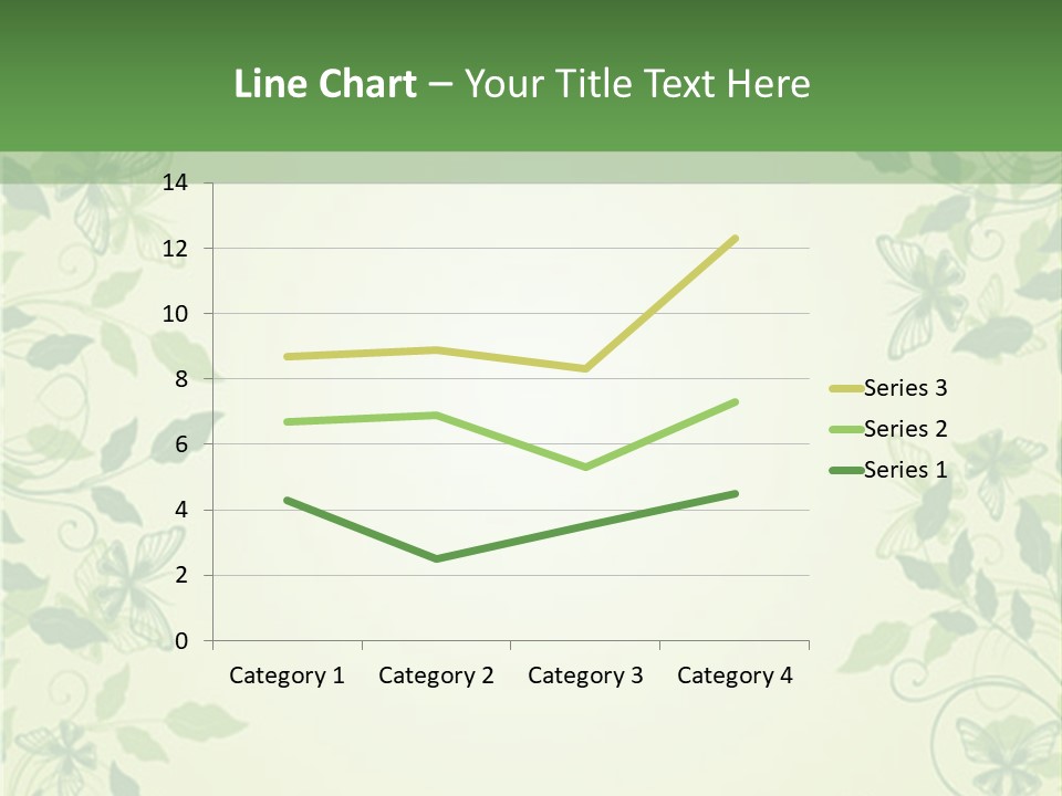 A Green Background With Leaves On It PowerPoint Template