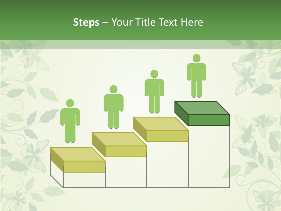 A Green Background With Leaves On It PowerPoint Template