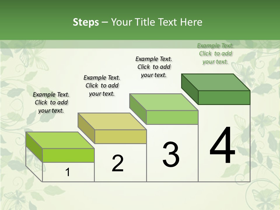 A Green Background With Leaves On It PowerPoint Template