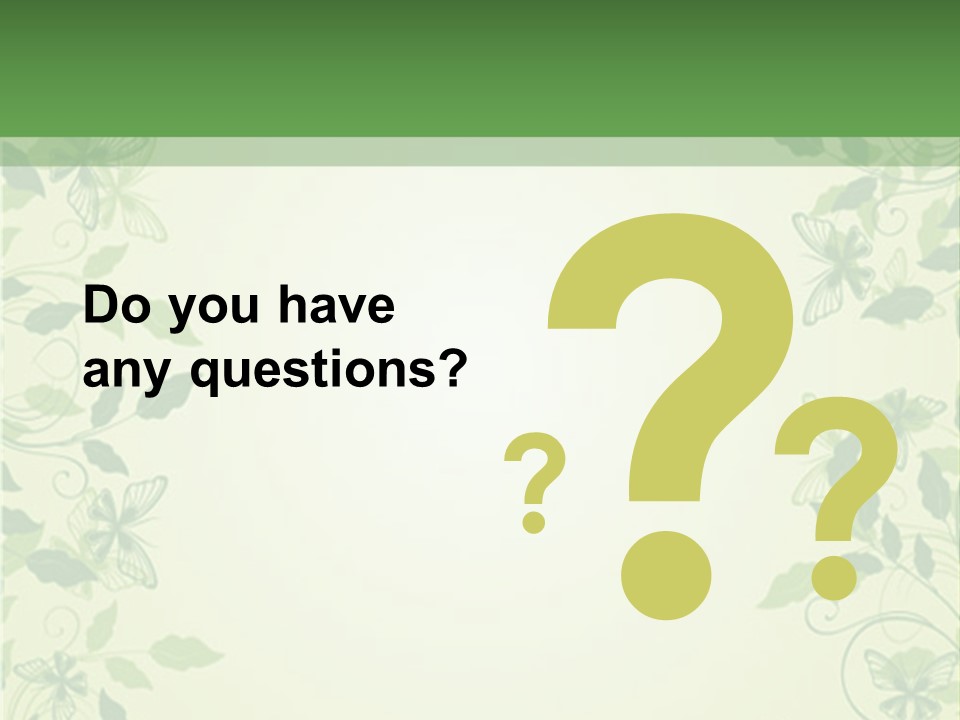 A Green Background With Leaves On It PowerPoint Template