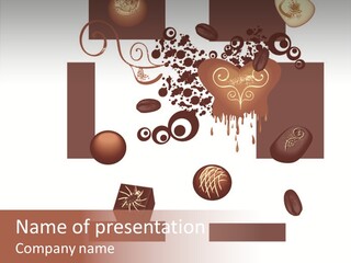 Liquid Chocolate Beige PowerPoint Template