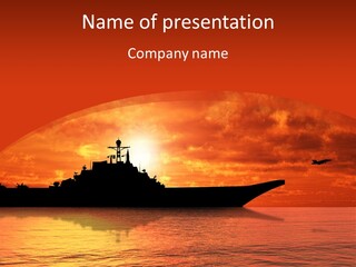 Nautical Sunrise Gray PowerPoint Template