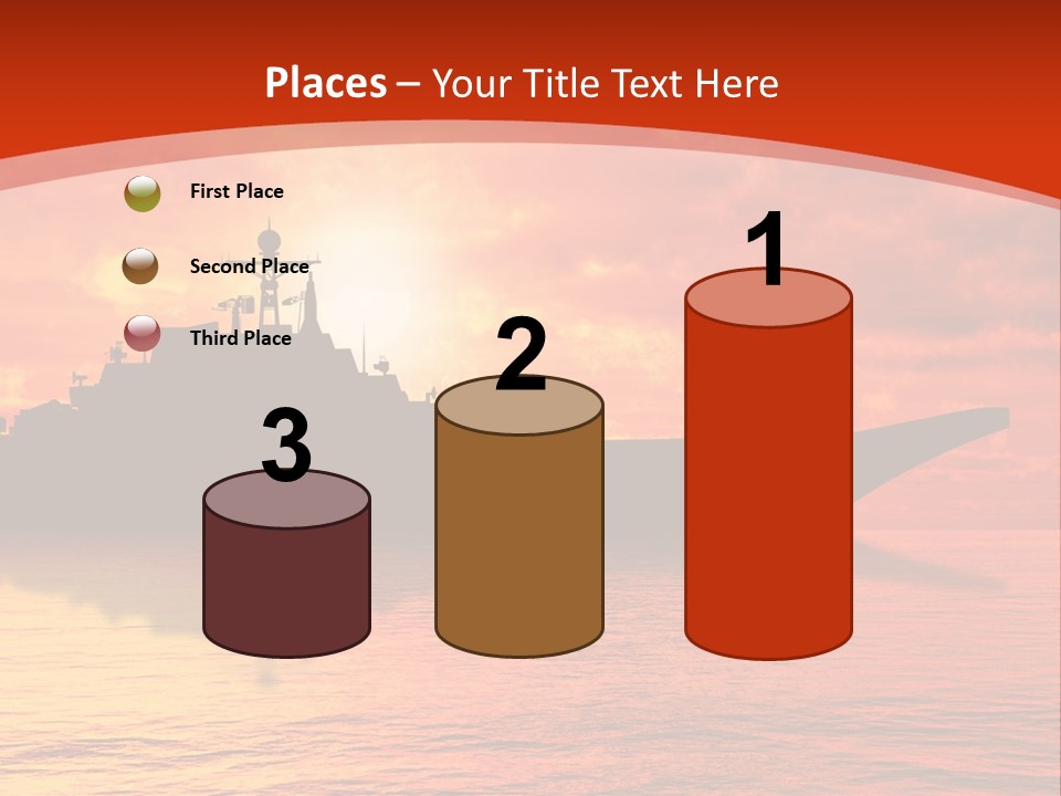 Nautical Sunrise Gray PowerPoint Template