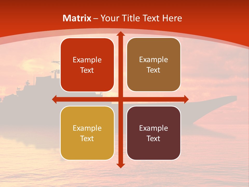 Nautical Sunrise Gray PowerPoint Template