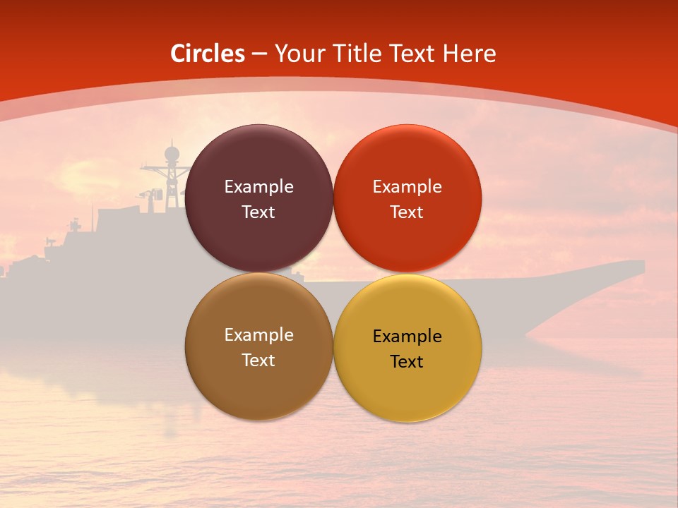 Nautical Sunrise Gray PowerPoint Template