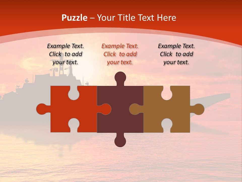 Nautical Sunrise Gray PowerPoint Template