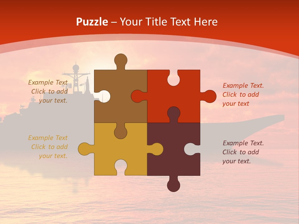 Nautical Sunrise Gray PowerPoint Template