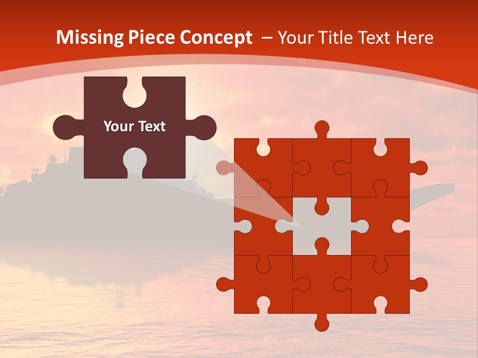 Nautical Sunrise Gray PowerPoint Template