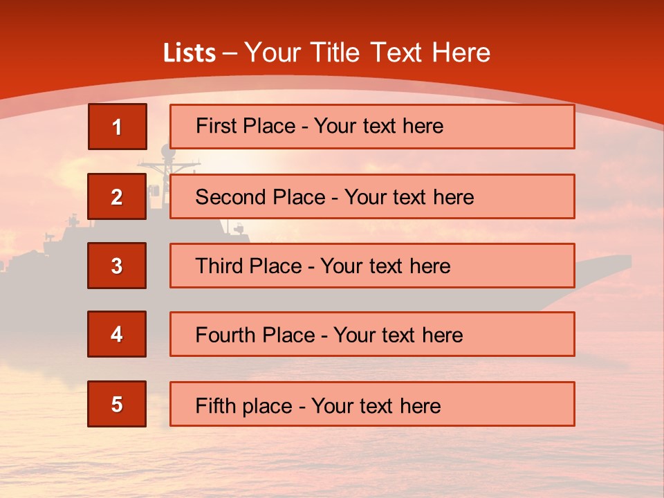 Nautical Sunrise Gray PowerPoint Template