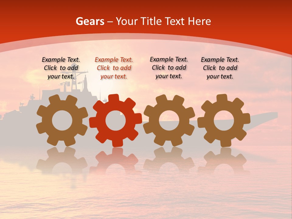 Nautical Sunrise Gray PowerPoint Template