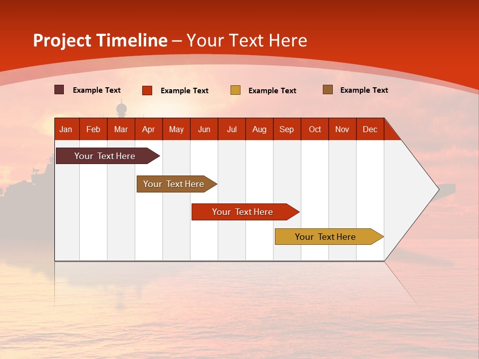 Nautical Sunrise Gray PowerPoint Template