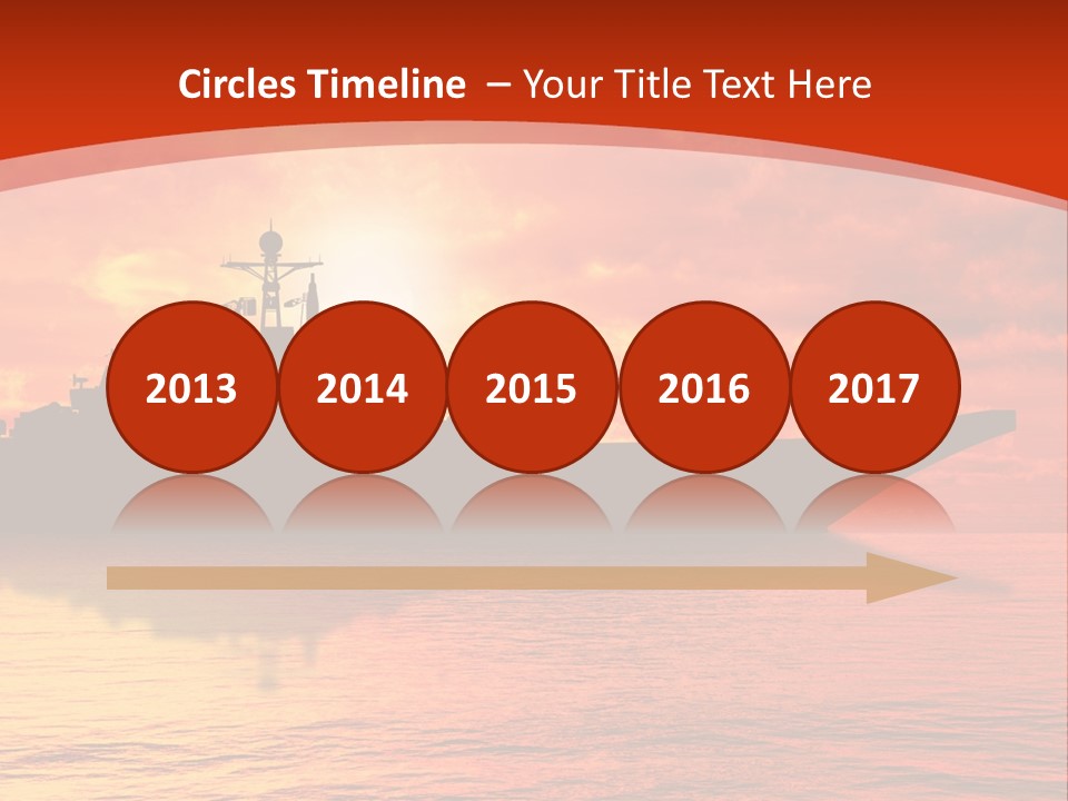 Nautical Sunrise Gray PowerPoint Template