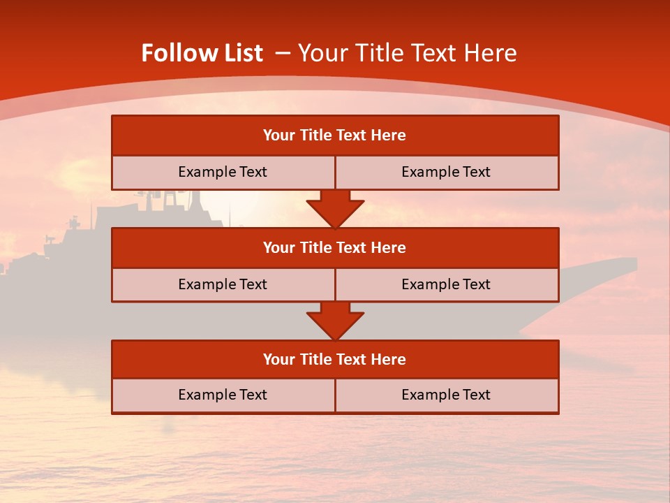 Nautical Sunrise Gray PowerPoint Template