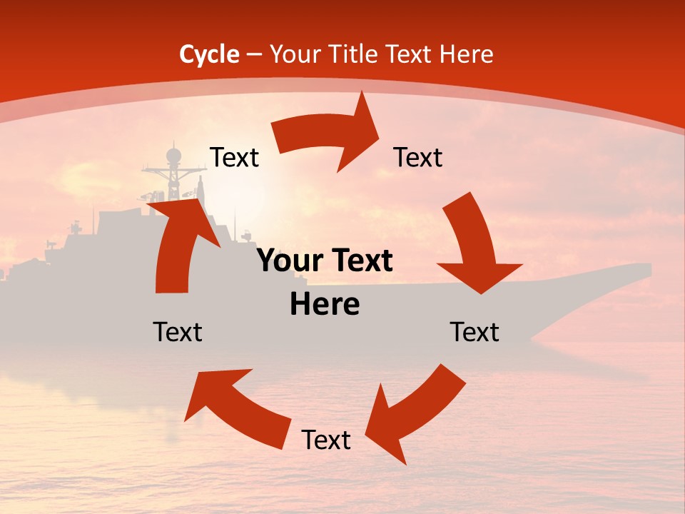 Nautical Sunrise Gray PowerPoint Template