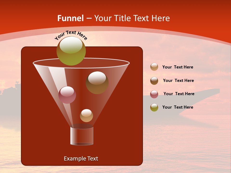 Nautical Sunrise Gray PowerPoint Template