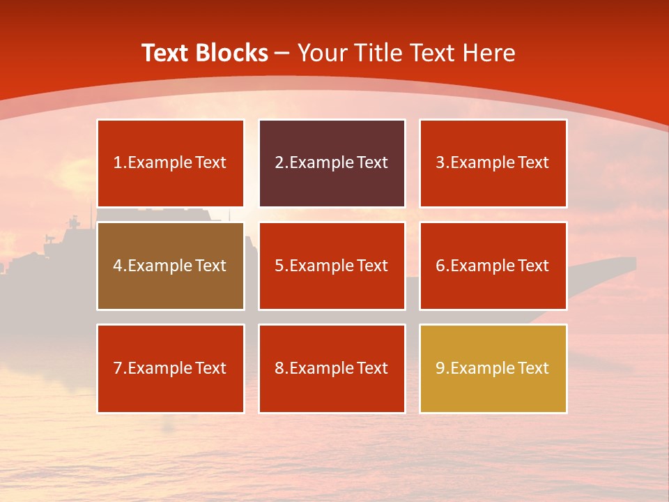 Nautical Sunrise Gray PowerPoint Template