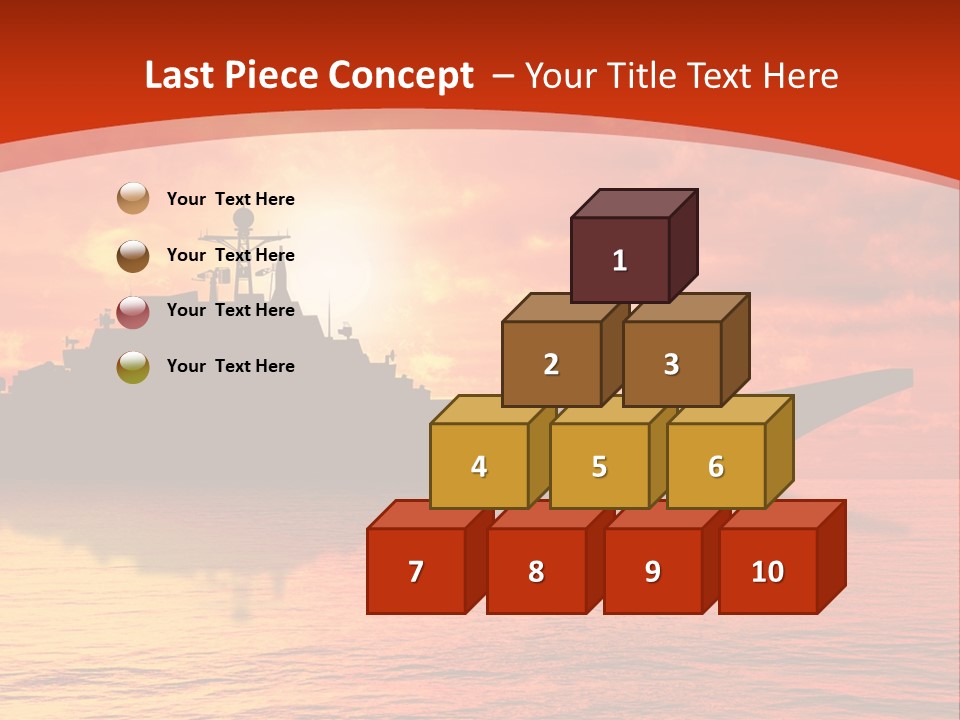 Nautical Sunrise Gray PowerPoint Template