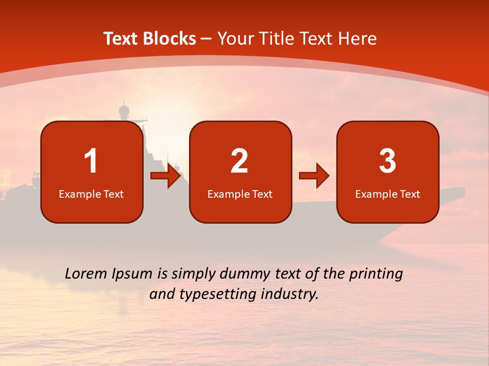 Nautical Sunrise Gray PowerPoint Template