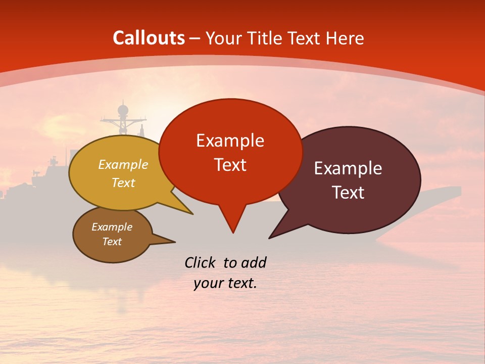 Nautical Sunrise Gray PowerPoint Template