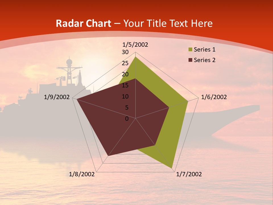 Nautical Sunrise Gray PowerPoint Template
