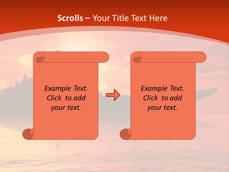 Nautical Sunrise Gray PowerPoint Template