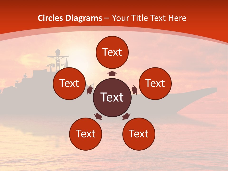 Nautical Sunrise Gray PowerPoint Template