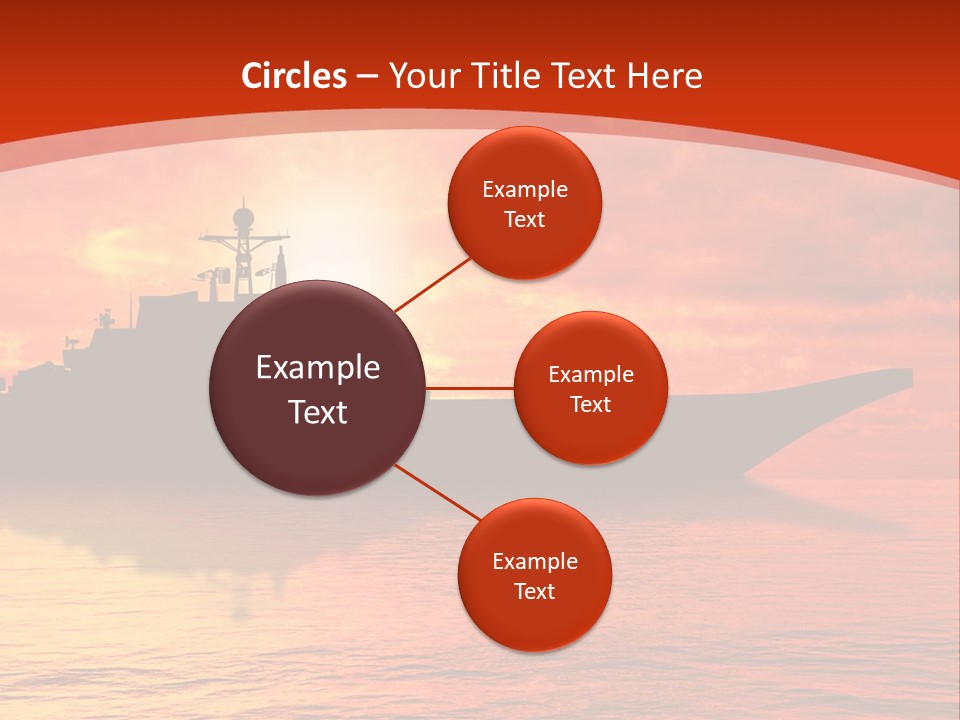 Nautical Sunrise Gray PowerPoint Template