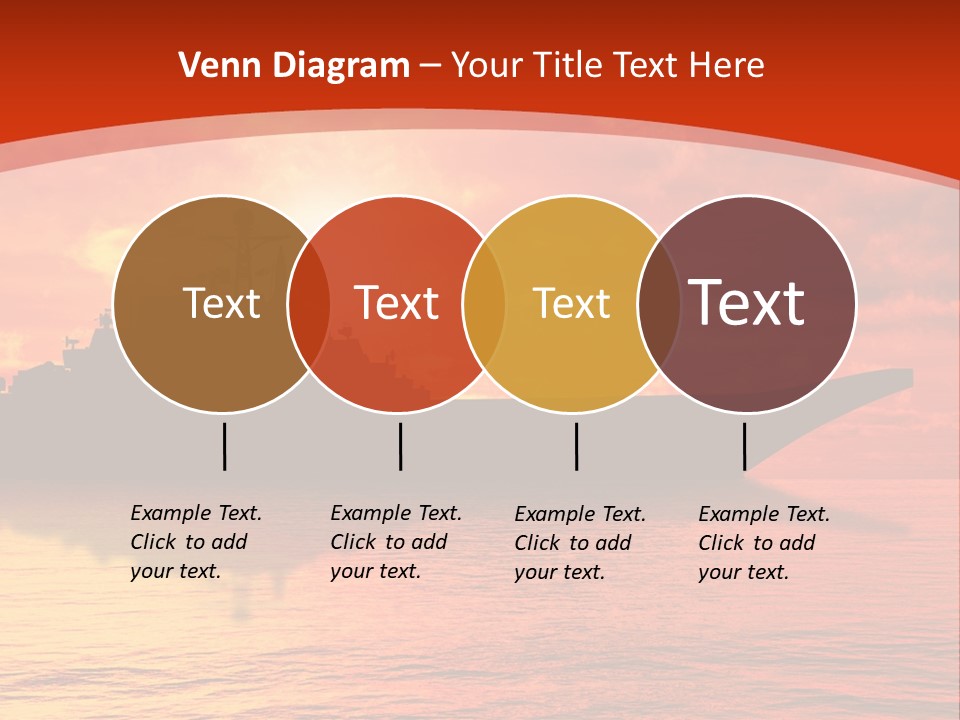 Nautical Sunrise Gray PowerPoint Template